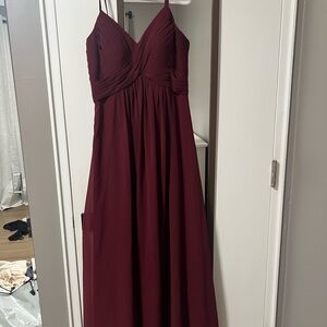 Azazie Women's Cabernet Spaghetti-Strap Maxi Dress- bridesmaid dress